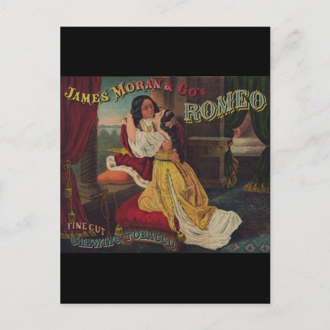 James Moran & Co's Romeo Chewing Tobacco Postcard (Front)