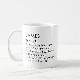 James name, Editable name, Custom name T-Shirt Coffee Mug