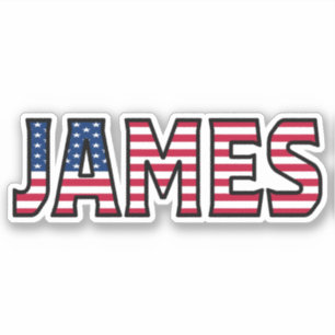 James Name USA Sticker Stickerset