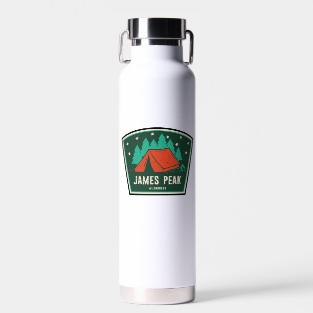 James Peak Wilderness Colorado Camping Water Bottle (Front)