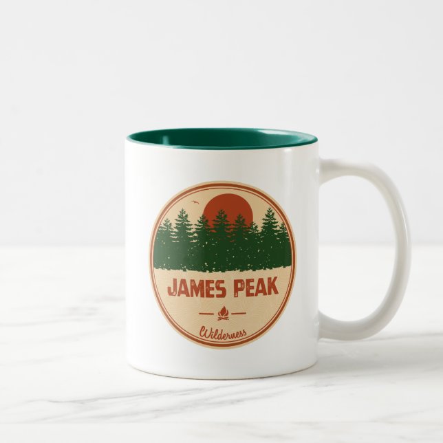 James Peak Wilderness Colorado Two-Tone Coffee Mug (Right)