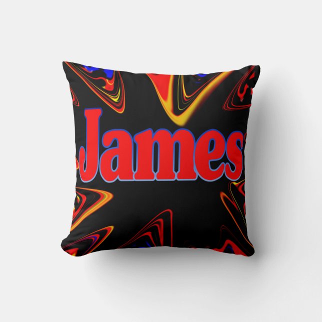 James Personalized Colourful Pillow (Front)