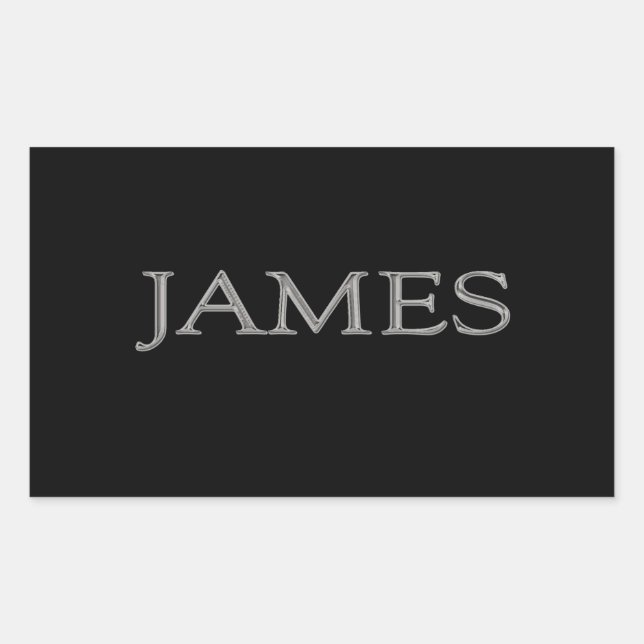 James Personalized Name Sticker (Front)