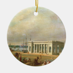 James Prinsep's Memorial, on the Hooghli River, Ca Ceramic Ornament