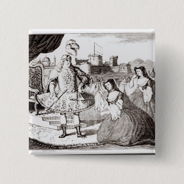 James Quin  as Coriolanus 2 Inch Square Button (Front)