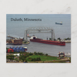 James R. Barker Entering Duluth post card