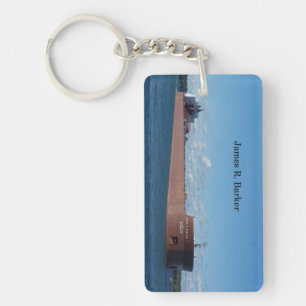 James R. Barker rectangle key chain
