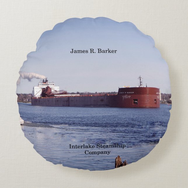 James R. Barker round pillow (Front)