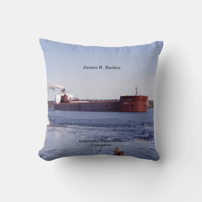 James R. Barker square pillow (Front)