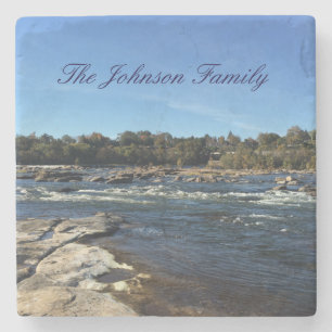 James River personalized family Stone Coaster