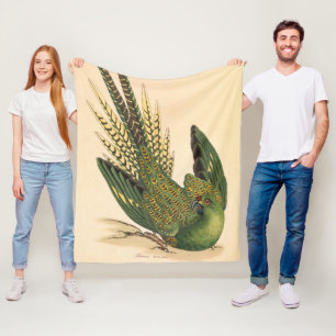 James Sowerby Ground Parrot, Psittacus terrestris  Fleece Blanket