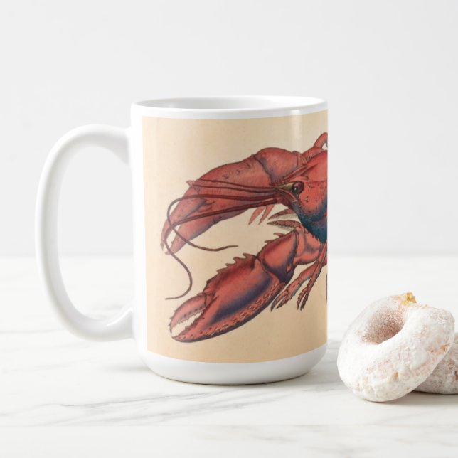 James Sowerby  Serrated Lobster     Coffee Mug (With Donut)