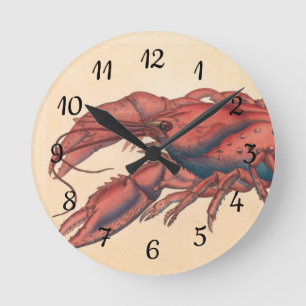 James Sowerby Serrated Lobster Round Clock