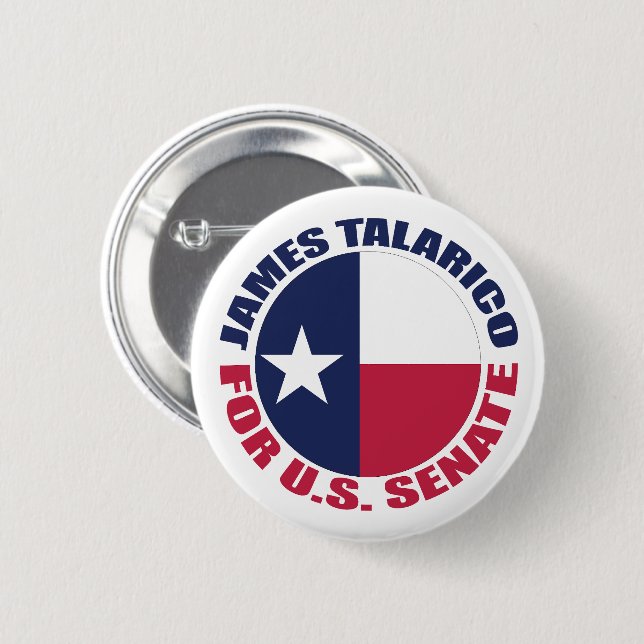 James Talarico for U.S. Senate Texas Flag 2 Inch Round Button (Front & Back)