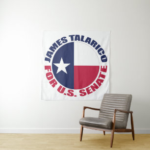 James Talarico for U.S. Senate Texas Flag Tapestry