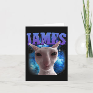James The Cat Meme Funny Silly Cats Brainrot Meme  Card