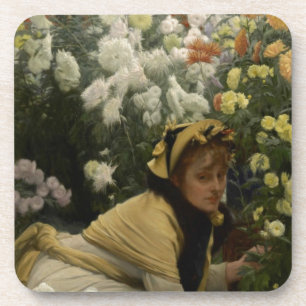 James Tissot Chrysanthemums Coaster