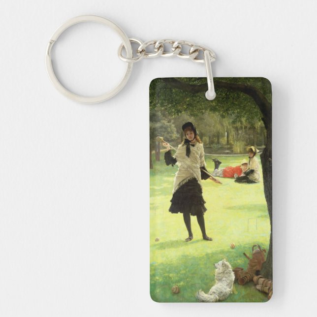 James Tissot | Croquet, c.1878 Keychain (Front)