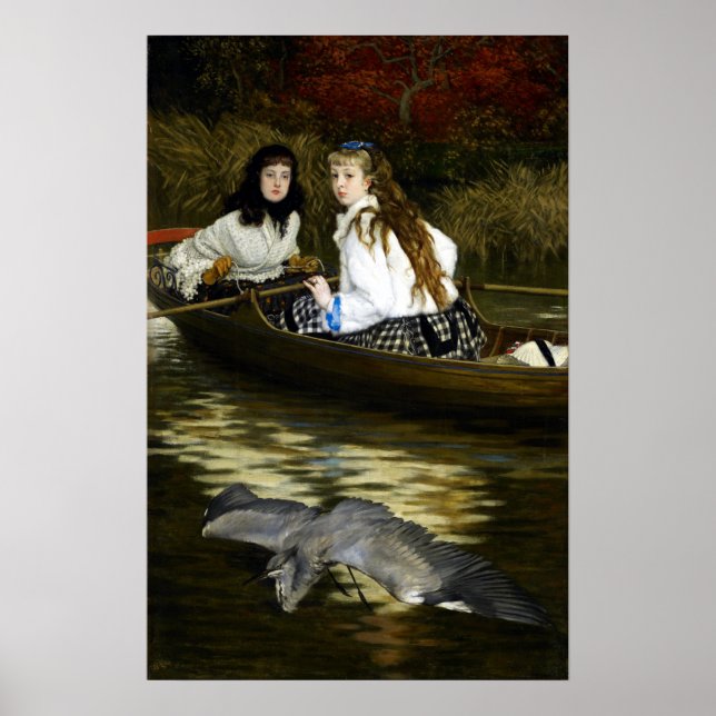 James Tissot On the Thames, A Heron Poster (Front)