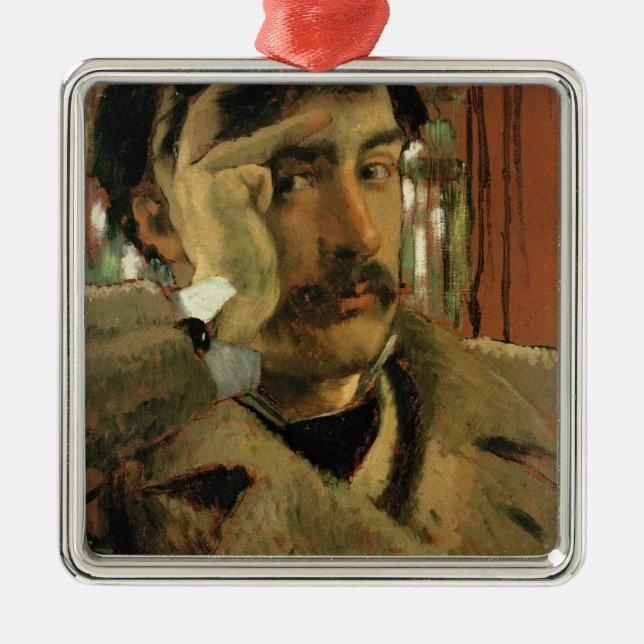James Tissot | Self portrait, c.1865 Metal Ornament (Front)