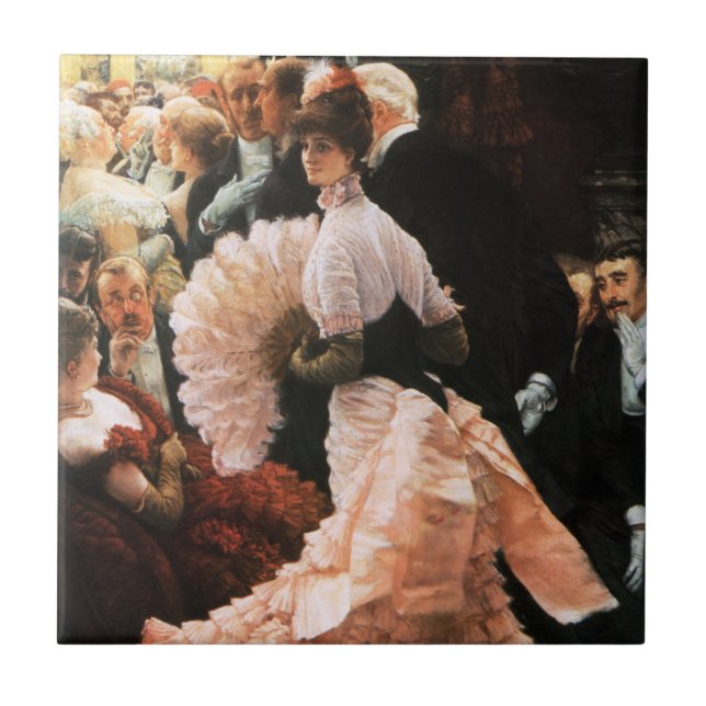 James Tissot The Political Lady Tile (Front)
