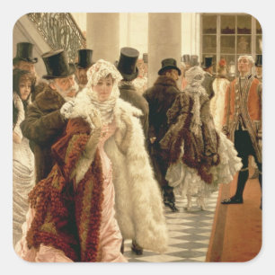 James Tissot   The Woman of Fashion , 1883-5 Square Sticker