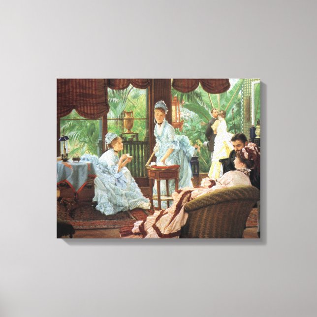 James Tissot Victorian Tea Party Canvas Print (Front)