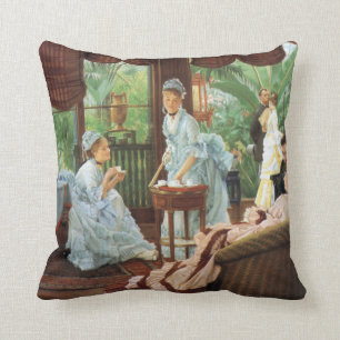James Tissot Victorian Tea Party Throw Pillow