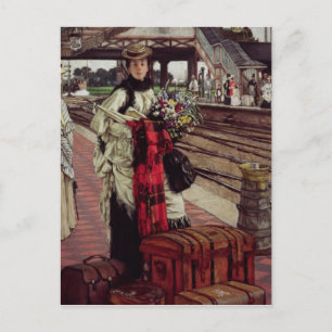 James Tissot Waiting at the Station Postcard