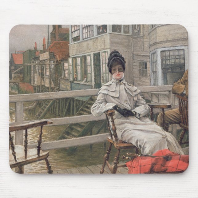 James Tissot | Waiting for the Ferry, c.1878 Mouse Pad (Front)