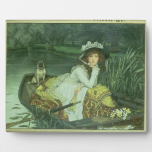 James Tissot   Young Woman in a Boat, or Reflectio Plaque