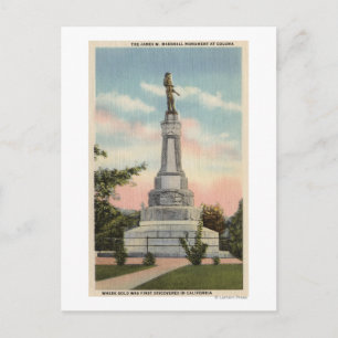 James W. Marshall Monument View # 1 Postcard