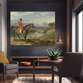 James Ward Hunting at Staffordshire Horse Painting Canvas Print