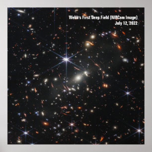 James Webb Space Telescope First Image Infrared Poster