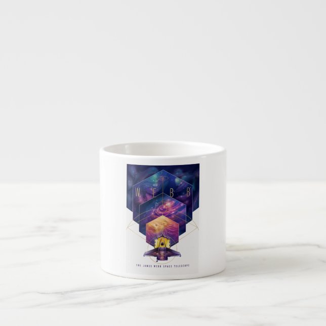 James Webb Space Telescope Illustration Art Espresso Cup (Front)