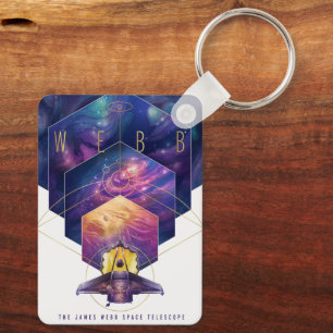 James Webb Space Telescope Illustration Art Keychain