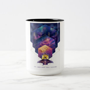 James Webb Space Telescope Illustration Art Two-Tone Coffee Mug
