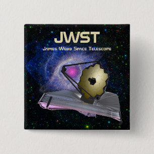 James Webb Space Telescope JWST 2 Inch Square Button