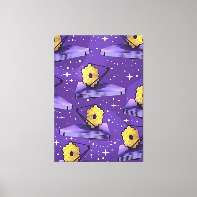James Webb Space Telescope pattern Canvas Print (Front)