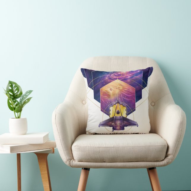 James Webb Space Telescope Poster. Throw Pillow (Chair)
