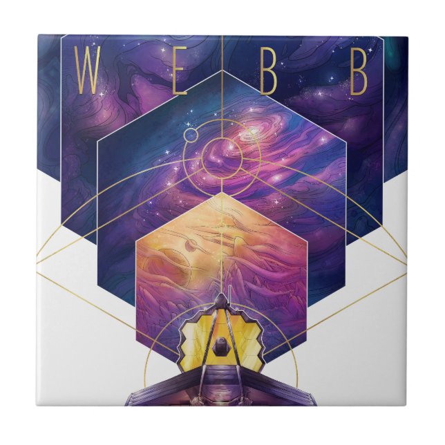 James Webb Space Telescope Poster. Tile (Front)
