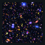 James Webb Space Telescope Simulation - Pop Art Poster<br><div class="desc">An enhanced pop art simulation of James Webb Space Telescope's field of view shows billions of galaxies with unprecedented clarity.</div>