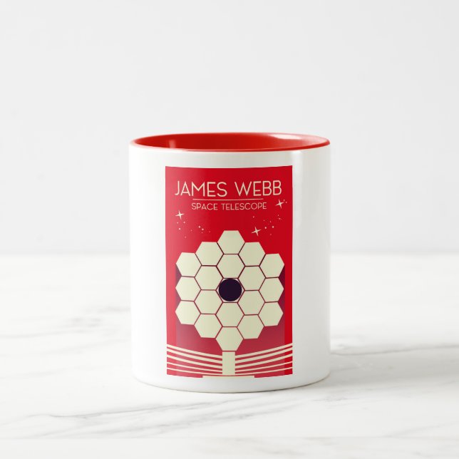 james webb space telescope, Two-Tone coffee mug (Center)