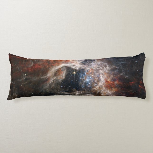 James Webb Tarantula Nebula Hi-Res Image 2022 Body Pillow (Front)