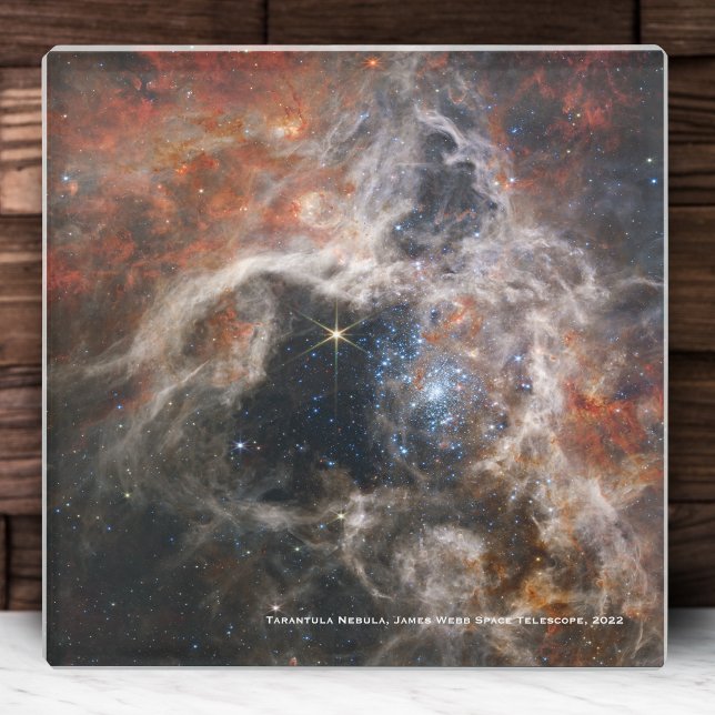 James Webb Tarantula Nebula Hi-Res Image 2022 Glass Coaster (Creator Uploaded)