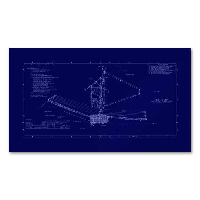  James Webb Unveiling the Universe's Blueprint Magnetic Business Card (Front)