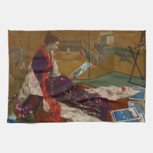 James Whistler - Caprice in Purple and Gold Kitchen Towel