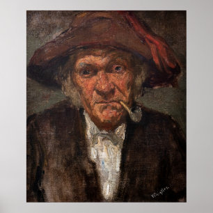 James Whistler - Man Smoking a Pipe Poster