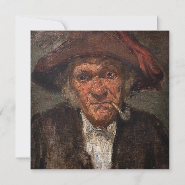 James Whistler - Man Smoking a Pipe Thank You Card (Front)