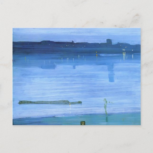 James Whistler- Nocturne, Blue and Silver: Chelsea Postcard (Front)